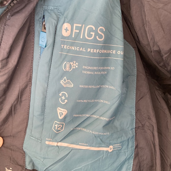 FIGS Özlem Puffer Jacket Teal Women’s Small NWT - Picture 5 of 5